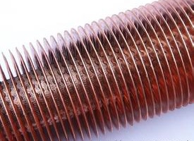 Brazed spiral finned tubing in industrial application