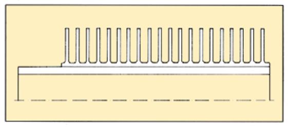 Extruded Fin Tube Drawing