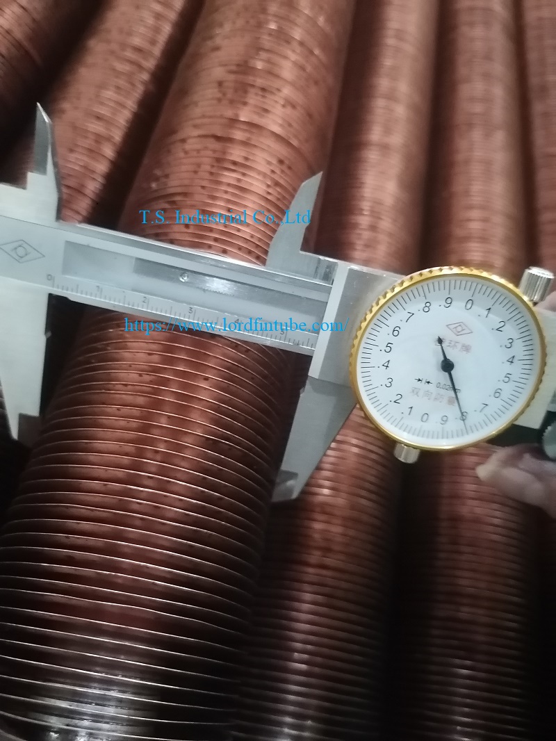 L Type Copper Fin Tube with Copper Fin - Detailed View showing L-shaped fin configuration and copper construction