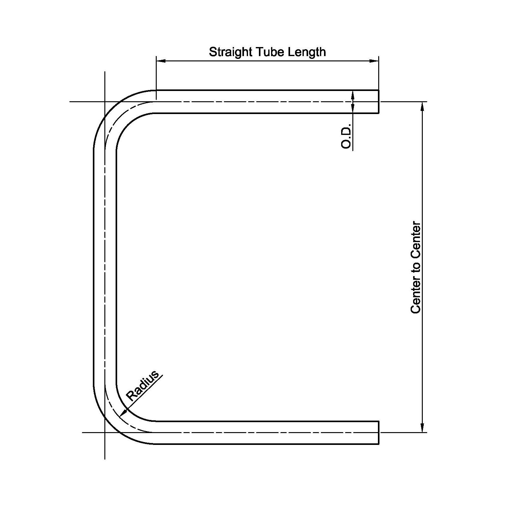Jumper Pipe with Elbows Dimensional Specifications